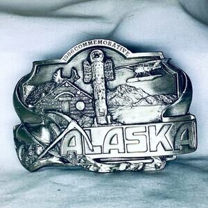 Vintage 1986 Siskiyou Alaska State Commemorative Gold Miner Belt Buckle